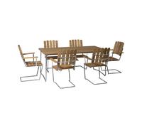 Grythyttan Stålmöbler Grythyttan conjunto de comedor roble B31 170cm + 6 A2