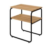 Grythyttan Stålmöbler Mesa auxiliar L45 Roble aceitado con estructura de acero negra. 45×32 cm
