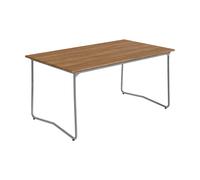 Grythyttan Stålmöbler Mesa Bovik Teca con bastidor galvanizado en caliente. 150x92 cm