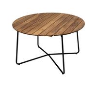 Grythyttan Stålmöbler Mesa de comedor 9A Teca sin tratar-negro. Ø120 cm