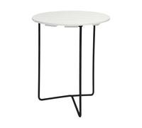 Grythyttan Stålmöbler Mesa Table 6B Ø60 cm Roble tratado blanco-negro