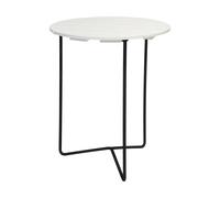 Grythyttan Stålmöbler Mesa Table 6B Roble tratado blanco-negro. Ø60 cm