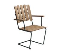 Grythyttan Stålmöbler Sillón A2 Teca sin tratar-negro