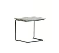 Grythyttan Stålmöbler Taburete/reposapiés A3 Roble lacado blanco-galvanizado en caliente