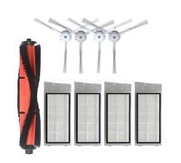 GRZPCJZM Compatible con el Robot Aspirador Xiaomi Roidmi Eve Plus SDJ01RM. Piezas de Repuesto: Cepillo Lateral Principal, Filtro, Bolsa de mopa.(Set 4)