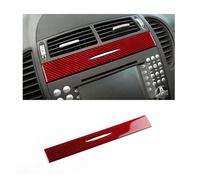 GRZPCJZM Embellecedor Adhesivo for Salida de Aire Central de Fibra de Carbono Suave Compatible con Mercedes SLK R171 2004 2005 2006 2007 2008 2009 2010.(Red LHD RHD B)