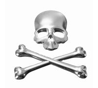GS Cool Personality 3D Skull Metal Esqueleto Crossbones Coche Motocicleta Emblema Insignia Etiqueta Etiqueta Adhesiva Car Styling Adhesivos Accesorios