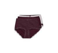 gs1 data protected company 4069787000005 Hipster, 3er-Pack, Streifen/Punkte/Uni Ropa Interior, Rojo UVA, 50-52 Mujeres