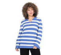 gs1 data protected company 4069787000005 Jersey para Mujer, diseño de Rayas, Cuello de Polo, cárdigan, Azul Egeo, 50-52
