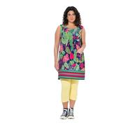 gs1 data protected company 4069787000005 Jerseykleid, Bedruckt, A-Linie, Rundhals, Ärmellos Vestido, Tintas Azul, 48-50 Mujeres