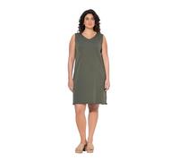gs1 data protected company 4069787000005 Kleid, A-Linie, Jersey, V-Ausschnitt, Ärmellos Vestido, Gris Verdoso, 44-46 Mujeres