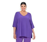 gs1 data protected company 4069787000005 Pullover, Oversized, V-Ausschnitt, Halbarm Jersey de cárdigan, Amatista, 54-56 para Mujer