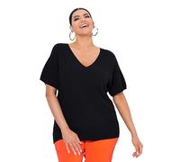 gs1 data protected company 4069787000005 Pullover, Rippstruktur Jersey de cárdigan, Negro, 50-52 para Mujer