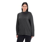 gs1 data protected company 4069787000005 Pullover, Stehkragen, Langarm, Rippbündchen Sudadera, Gris, 54-56 para Mujer