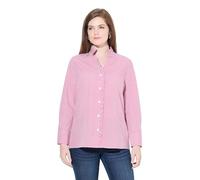 gs1 data protected company 4069787000005 Streifenbluse, Rüschen, Stehkragen, Langarm Camiseta, Malva Oscuro, 62-64 Mujeres