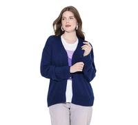 gs1 data protected company 4069787000005 Strickjacke, Kurz, Oversized, Offene Jacke, Wollanteil Sudadera, Azul Oscuro, 54-56 para Mujer