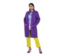 gs1 data protected company 4069787000005 Strickjacke, Lange, Offene Form, Weicher Feinstrick Jersey de cárdigan, Morado, 48-50 para Mujer