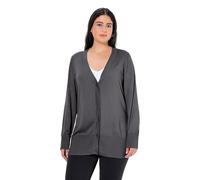 gs1 data protected company 4069787000005 Strickjacke, V-Ausschnitt, Knopfleiste, Feinstrick Sudadera, Gris, 44-46 para Mujer