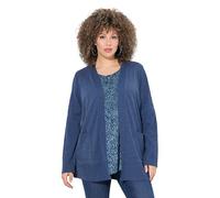 gs1 data protected company 4069787000005 Sweatjacke, Waffelstruktur, Offene Form, Langarm Sudadera, Azul Oscuro, 50-52 para Mujer