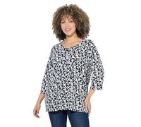gs1 data protected company 4069787000005 T-Shirt, A-Linie, V-Ausschnitt, Zierfalten, 3/4-arm Camiseta, Marine, 48-50 Mujeres