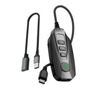 GS20 - Tarjeta de sonido pequeña tipo C/USB de 7.1 canales externos con envolvente para una amplia compatibilidad, uso de tarjeta externa negra