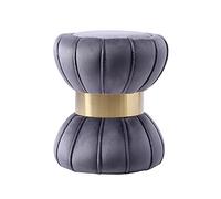 GSACLKES Bancos de Almacenamiento, Moderno Lujo Terciopelo Tapizado Mediados Del Siglo Otomano Reposapiés Taburete Cambio Zapatos Banco para Sala de Estar Dormitorio Entrada Pasillo/Gris/40 * 40 * 44