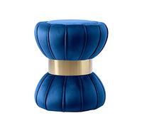 GSACLKES Bancos de Almacenamiento, Moderno Lujo Terciopelo Tapizado Mediados Del Siglo Otomano Reposapiés Taburete Cambio Zapatos Banco para Sala de Estar Dormitorio Entrada Pasillo/Armada/40 * 40 * 4