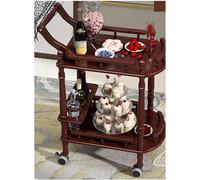 GSACLKES Carritos de la Barra de Madera,- Carrito de Servicio de Cocina Rodante Carrito Portátil de la Barra para Casa Y Hotel Solución de Almacenamiento Elegante para Comedor Y Entretenimiento Carrit