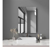 GSACLKES Espejos, Espejo de Pared Redondo O Rectangular Moderno Espejo Colgante de Mde Aluminio Negro para Baño Dormitorio Sala de Estar Pasillo Y Entrada Diseño Elegante sin Mdecoración/Esjo de N Car