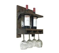 GSACLKES Soporte de Botella de Vino 2 Botellas Sólido Vino Estante Simple Bar Restaurante Vino Vidrio Vino Tamaño Del Estante 32X19X41Cm