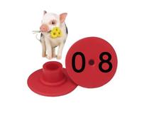 GSAEGFE Crotales Redondos para Ganado 001-100 adecuados para Cerdos, ovejas y Ganado Vacuno, los números Son Grandes y llamativos y no se Caen 01-100 Rojo