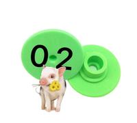 GSAEGFE Crotales Redondos para Ganado 001-100 adecuados para Cerdos, ovejas y Ganado Vacuno, los números Son Grandes y llamativos y no se Caen 01-100 Verde