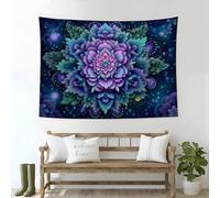 GSAEIMCT Appeso A Parete Decoración Casa - Púrpura Mandala Psicodélico Cielo Estrellado De Ensueño 230 X 180 Cm - Murales Alfombra Tapiz Pared - Tapices Decorativo Para Habitacion Dormitorio Salon