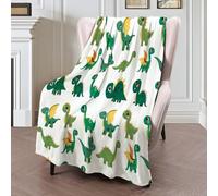 GSAEIMCT Manta De Forro Polar con Diseño Lindo Dinosaurio Animales De Dibujos Animados para Sofá Cama,Mante De Forro Polar Sherpa 3D Verde Desenfadados,Decoración De Habitación Infantil,220X240Cm