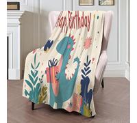GSAEIMCT Manta Forro Polar con Diseño Dinosaurio Regalo Flores Animales Dibujos Animados para Sofá Cama,Mante Forro Polar Sherpa 3D Azul Pálido Desenfadados,Decoración Habitación Infantil,220X240Cm