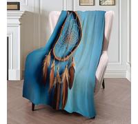 GSAEIMCT Manta Franela con Estampado Marrón Atrapasueños Simple,Impresión 3D Arte Bohemio Microfibra Bedding Manta De Felpa Suave Sofá Cama para Adultos Dormitorio Colcha,75X100Cm