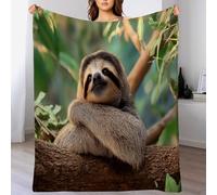 GSAEIMCT Manta Franela para Cama,Manta para Sofá Blanco Habitación Husky 130X150Cm Suaves Microfibra Grande Flannel Blanket,Animales Lindos Estampado Manta Invierno Calentitas