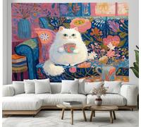 GSAEIMCT Tapiz Gato De Sofá,Decoración De Habitación,Tapiz Animales Fantásticos Para Dormitorio, Sala De Estar, Decoración De Habitación De Adolescentes, Decoración De Pared, 200 X 150 Cm