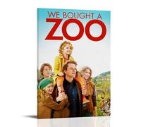 GSARUWEHRH Póster artístico de pared con texto en inglés "We Bought A Zoo" para pared, póster estético vintage, pintura decorativa para sala de estar, dormitorio, 50 x 75 cm, estilo marco