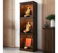 GSATREY Altar Santuario para Buda, Plataforma Elevada con Estante Extraíble, Mesa de Ofrendas Decorativa para Hogar, para Decoración del Hogar(71 * 42 * 205cm/28 * 16.5 * 80.7in)