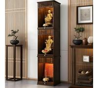 GSATREY Altar Santuario para Buda, Plataforma Elevada con Estante Extraíble, Mesa de Ofrendas Decorativa para Hogar, para Decoración del Hogar(43 * 42 * 205cm/16.9 * 16.5 * 80.7in)