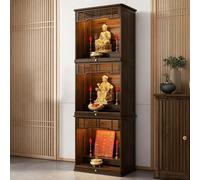 GSATREY Altar Santuario para Buda, Plataforma Elevada con Estante Extraíble, Mesa de Ofrendas Decorativa para Hogar, para Decoración del Hogar(61 * 42 * 205cm/24 * 16.5 * 80.7in)