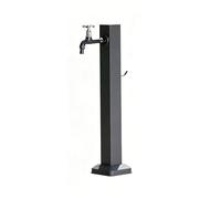 GSATREY Columna de Agua para Jardín Exterior Independiente, Grifo de Columna de Agua de Acero Inoxidable para Exteriores, Grifo con Soporte Manguera(Black 3,95cm/37.4in)
