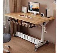 GSATREY Mesa Auxiliar para Ordenador con Ruedas, Mesa Auxiliar de Altura Ajustable, Marco Giratorio de 360°, para Dormitorio, Salón, Oficina, Multitable(Yellow,80 * 60cm/31.5 * 23.6in)