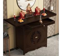 GSATREY Mesa de Altar, Mesa De Altar con Almacenamiento, Altares de Oración Personales Chinos, para la Espiritualidad, para Oraciones Adivinación Y Cul(Brown,80 * 40cm/31.5 * 15.7in)