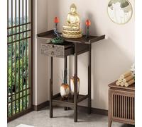 GSATREY Mesa de Altar, Mesa de Altar Personal de Madera Maciza, Decoración del Hogar, Suministros de Brujería, para Santuario Ancestral Y Uso DoméStico(50 * 35 * 100cm/19.7 * 13.8 * 39.4in)