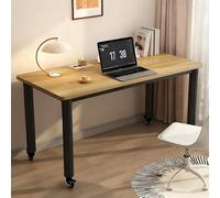 GSATREY Mesa de Cama con Ruedas, Mesa Auxiliar Móvil de Madera, Carrito para Computadora Portátil, Marco Giratorio de 360°, para Salón, Dormitorio(Black2,100 * 50cm/39.4 * 19.7in)