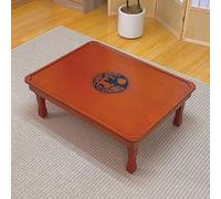 GSATREY Mesa de Centro Japonesa Plegable, Centro Japonesa Pequeña, Mesa Café Tatami Vintage PortáTil, Versátil para Dormitorio y Balcón, Sin Instalación(70 * 90 * 32cm/27.6 * 35.4 * 12.6in)