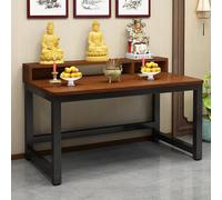 GSATREY Mesa De MeditacióN del Altar, Sala De Estar Sencilla Mesa de Altar, Santuario de Oración, Encimera Ampliada, Ueble Budista Chino, Adecuado Templos y Familias(Brown,120 * 70cm/47.2 * 27.6in)