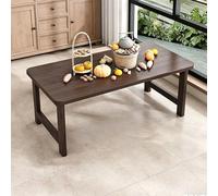 GSATREY Mesa de Piso Japonesa Plegable, Mesa Baja Rectangular Multifuncional de Bambú, para Té, Café, Comida, Hogar, Balcón y Jardín(Brown,120 * 48 * 40cm/47.2 * 18.9 * 15.7in)
